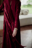 Zaib - 3PC Dhanak Embroidered Shirt With Wool Printed Dupatta and Trouser - SS01038