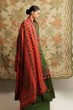 Hussain Rehar - 3PC Dhanak Embroidered Shirt With Embroidered Dupatta and Trouser - SS01039