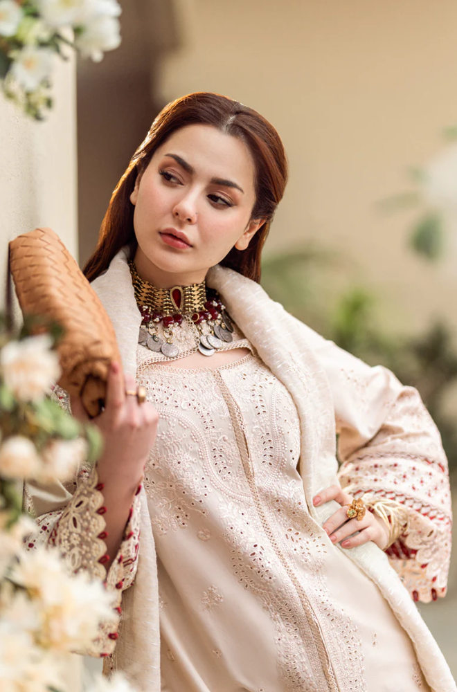 Qalamkar - 3PC Lawn ChickenKari Embroidered Suit - SA0103