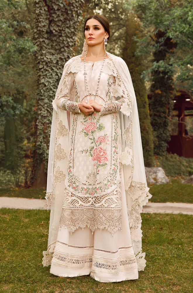 MariaB - 3 Piece - Lawn Embroidered Suit - SN0018