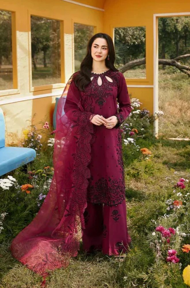 Summer 3Piece Lawn Embroidered Suit- SS0747