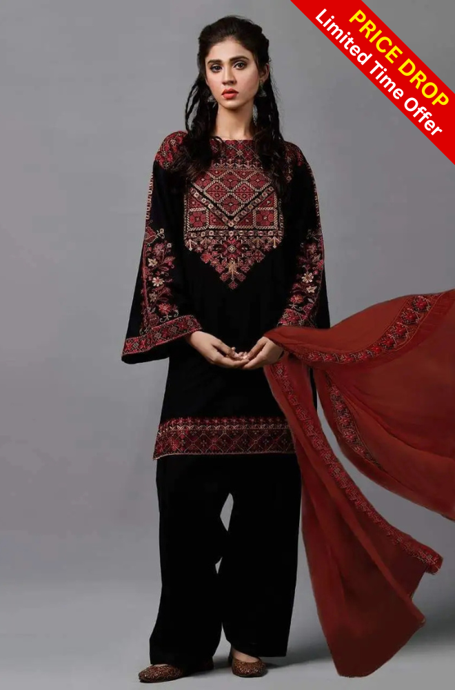 Kasyeria - 3 Piece - Lawn Embroidered Suit - SU0008