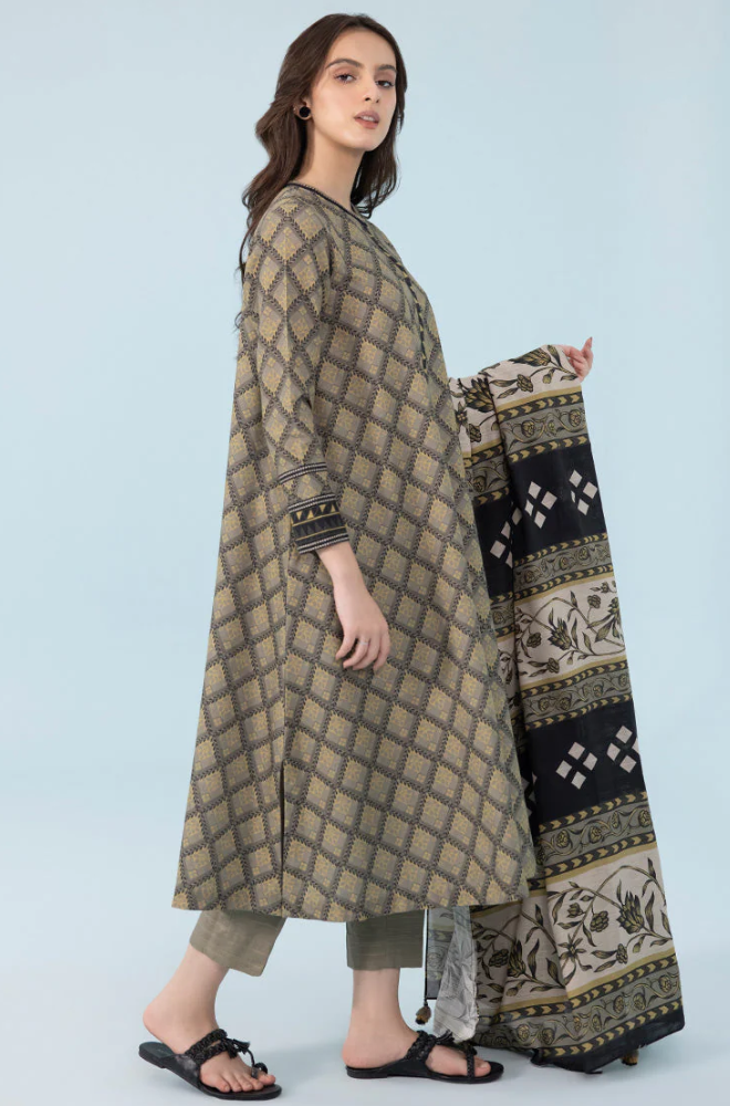 Sapphire - Winter 3PC Khaddar Digital Printed Dress - SS0446