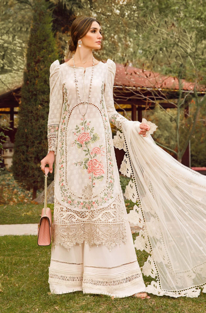 MariaB - 3 Piece - Lawn Embroidered Suit - SN0018