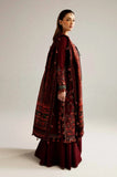 Hussain Rehar - 3PC Dhanak Embroidered Shirt With Wool Prined Dupatta and Trouser - SS01044