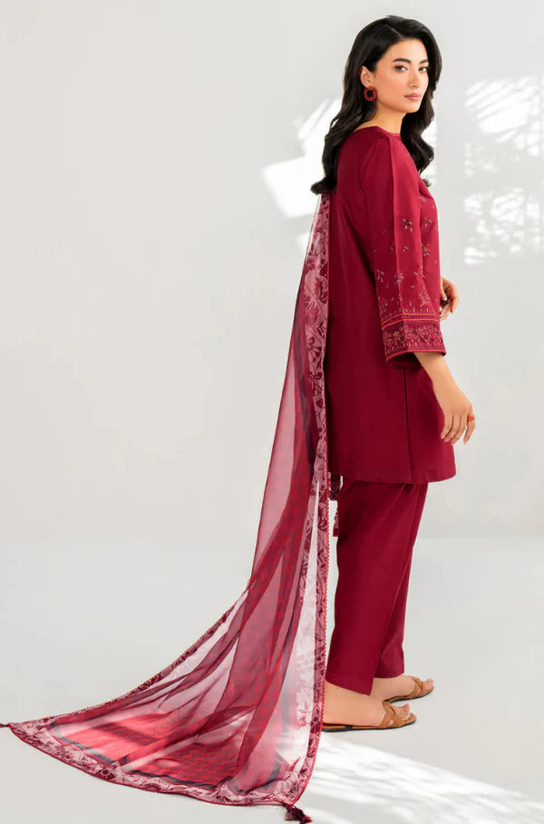 3 Piece - Lawn Embroidered Dress - SUOO82