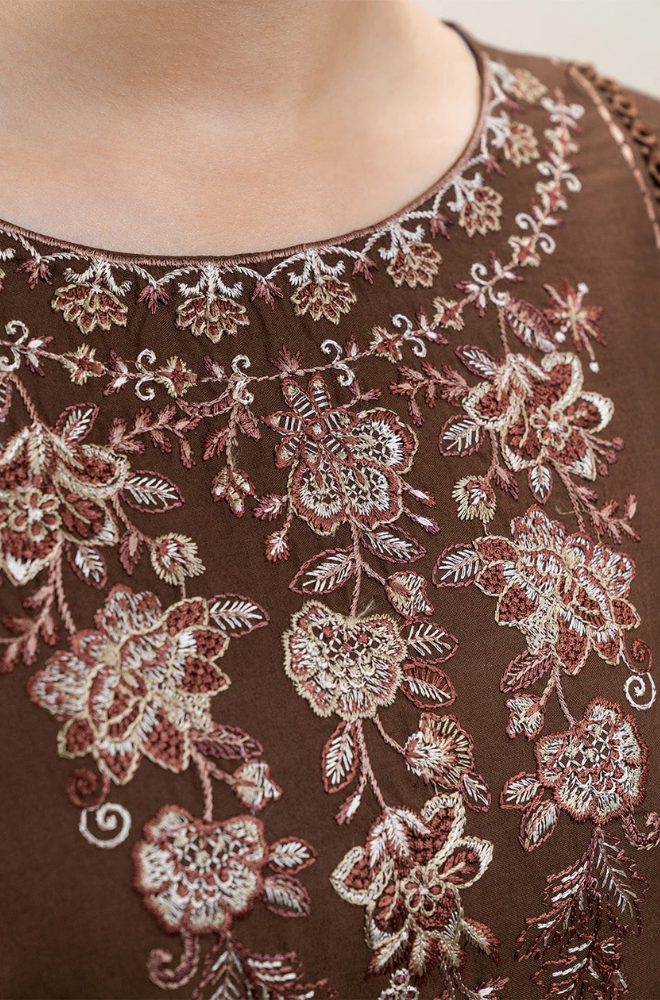 BEECHTREE - Winter 3PC Dhanak Embroidered Suit - SS0482