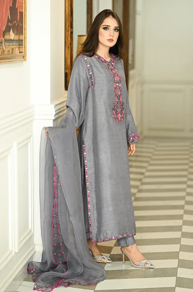 Cross Stitch - 3 Piece - Dhanak Embroidered Suit - SSIN227