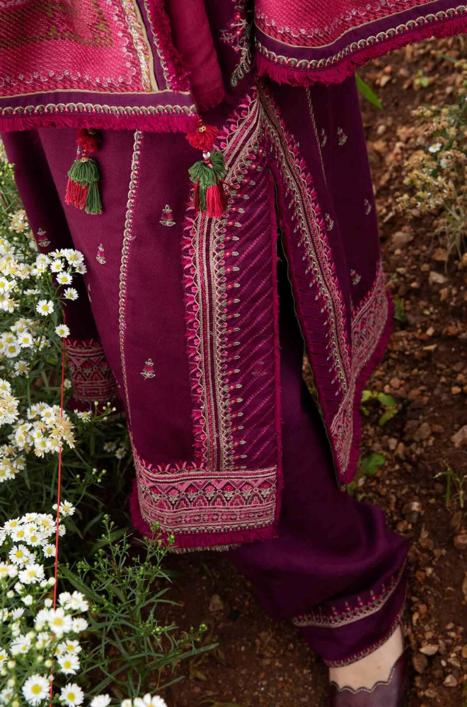 Zarashahjhan - Winter 3PC Dhanak Embroidered Suit - SS0509