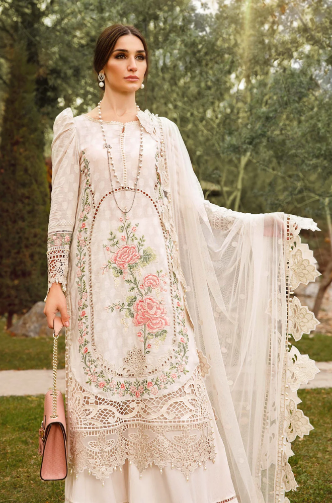 MariaB - 3 Piece - Lawn Embroidered Suit - SN0018