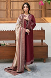 Izel Apparel - 3PC Dhanak Embroidered Shirt With Wool Printed Dupatta and Trouser - SS01047