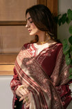 Izel Apparel - 3PC Dhanak Embroidered Shirt With Wool Printed Dupatta and Trouser - SS01047