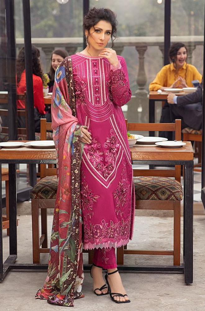 Mushq- 3 Piece - Lawn Embroidered Suit - SN0010