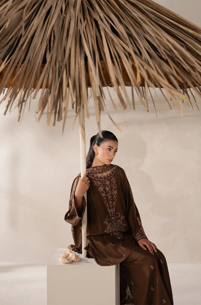 BEECHTREE - Winter 3PC Dhanak Embroidered Suit - SS0482