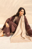 3PC Dhanak Embroidered Shirt With Wool Printed Dupatta and Trouser - SS01050