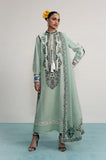 Jugnu - 3PC Dhanak Embroidered Shirt With Chiffon Embroidered Dupatta and Trouser - SS01060