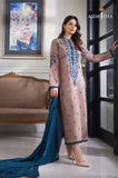 Asim Jofa - 3PC Dhanak Embroidered Shirt with Chiffon Dupatta and Trouser - SS0917
