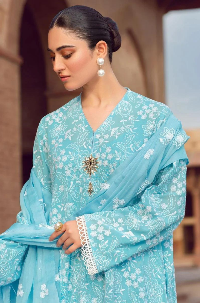 Bareeze - 3 Piece - Dhanak Embroidered Suit - SU0017