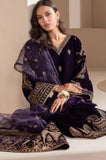 Boraque -Winter 3PC Velvet Embroidered Suit - SS0461