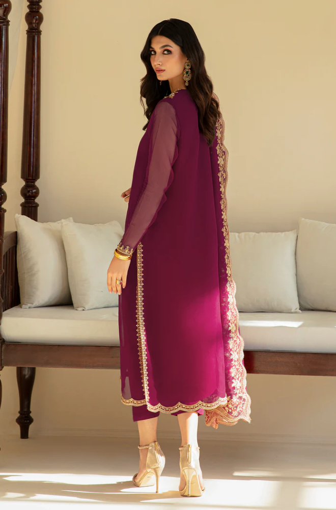 Boraque - 3 Piece - Dhanak Embroidered Suit- SSIN232