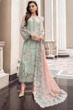 Maria.B - 3PC Organza Embroidered Shirt with Organza Embroidered Dupatta and Trouser - SS0028