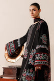 Azzal - 3PC Dhanak Embroidered Shirt With Chiffon Printed Dupatta and Trouser - SS01052