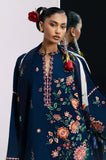 Jugnu By Hussain Rehar - 3PC Dhanak Embroidered Shirt With Chiffon Printed Dupatta and Trouser - SS01053