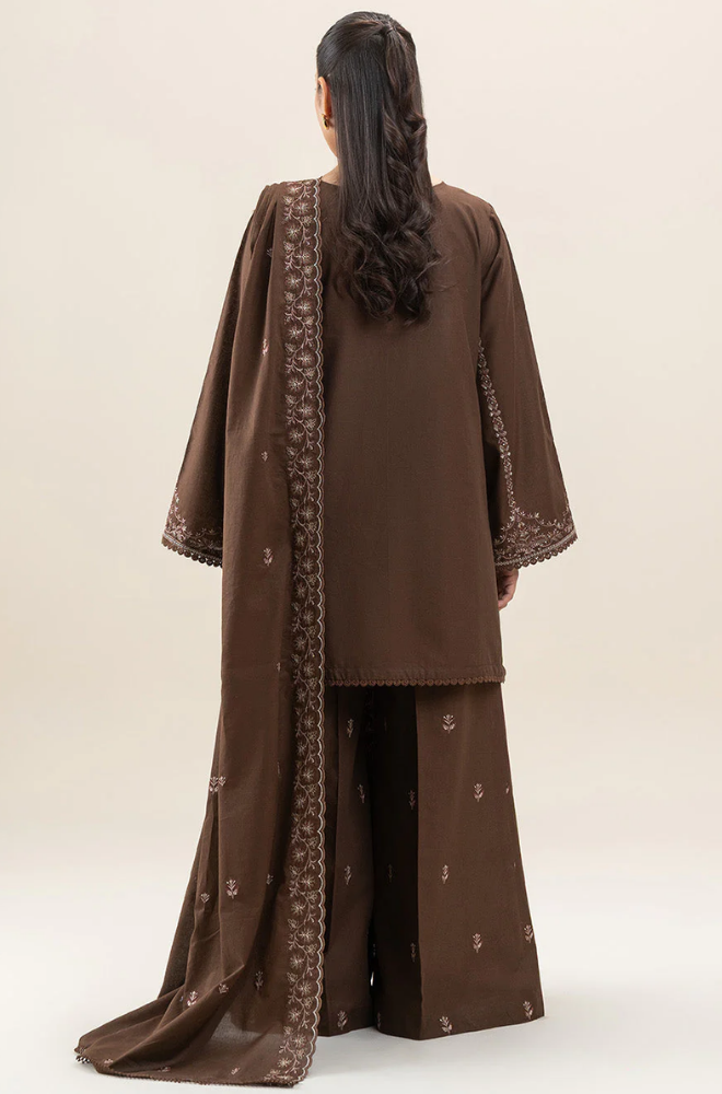 BEECHTREE - Winter 3PC Dhanak Embroidered Suit - SS0482
