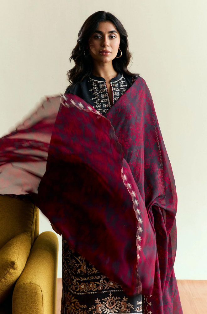 Zarashahjhan - Winter 3PC Dhanak Embroidered Suit - SS0507