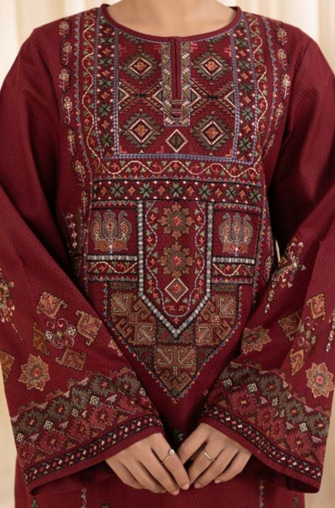 Sapphire - Winter 3PC Dhanak Embroidered Suit - SS0267