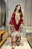 Ethnic - 2PC Silk Embroidered Shirt and Trouser - SS01075