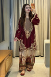 Ethnic - 2PC Silk Embroidered Shirt and Trouser - SS01075