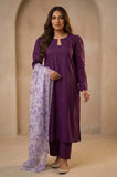 Shahijora - 3PC Lawn Shirt With Slub Net Printed Dupatta and Trouser - SS01145