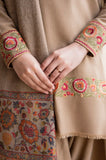 Aisling - 3PC Unstitched Dhanak Embroidered Shirt with Pashmina Printed Shawl and Plain Trouser - SS01158