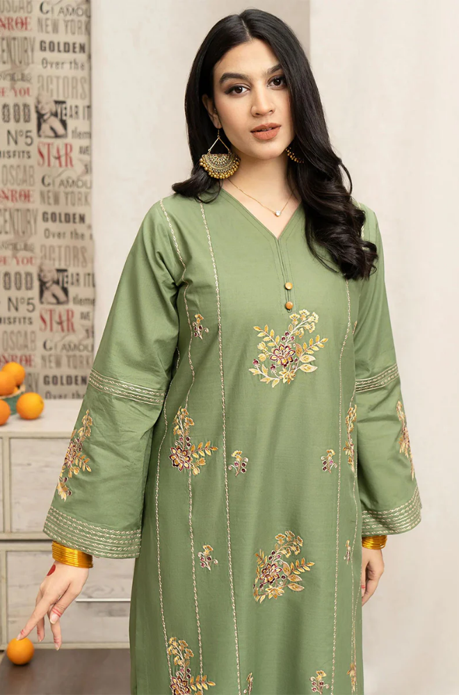 Urge - 3 Piece - Dhanak Embroidered Suit - SU0024