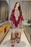 Ethnic - 2PC Silk Embroidered Shirt and Trouser - SS01075