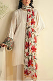 Cross Stitch - 3PC Dhanak Embroidered Shirt With Wool Printed Dupatta and Trouser - SS01085