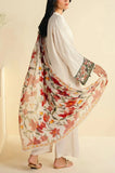 Cross Stitch - 3PC Dhanak Embroidered Shirt With Wool Printed Dupatta and Trouser - SS01085