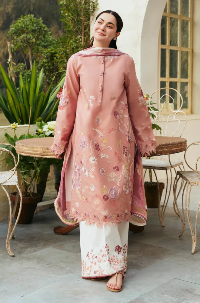 Coco By Zara Shahjahan - 3 Piece - Lawn Embroidered Dress - SC0001