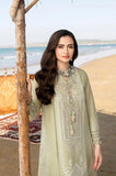 3 Piece - 3PC Lawn Chikankari Embroidered Shirt with Organza Printed Dupatta and Trousert - SRZ0040