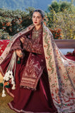Hussain Rehar - 3PC Dhanak Embroidered Shirt Winter Wool Printed Dupatta and Trouser - SS01081