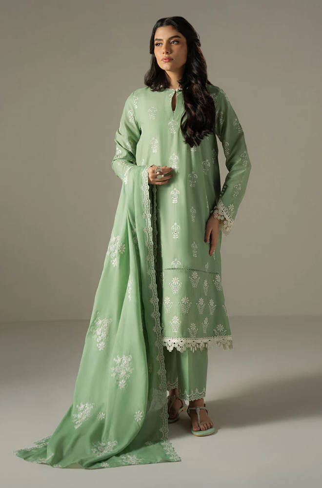 Summer 3PC Lawn Embroidered Suit - SS0675