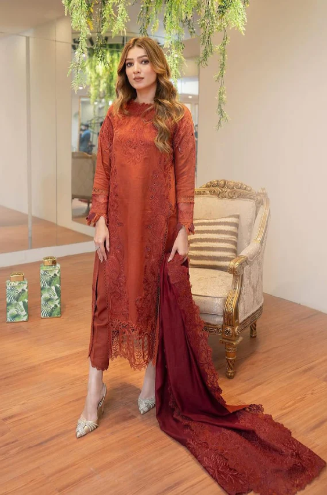 Maria B - 3 Piece - Lawn Embroidered Dress - SC0009