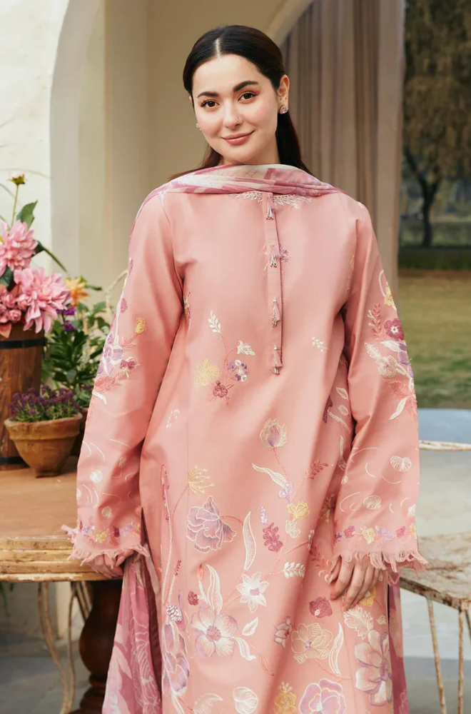 Coco By Zara Shahjahan - 3 Piece - Lawn Embroidered Dress - SC0001