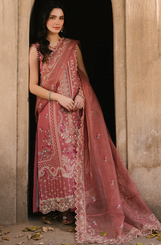 Fiona Dilara - 3PCDhanak ChickenKari Embroidered Suit - SS0474