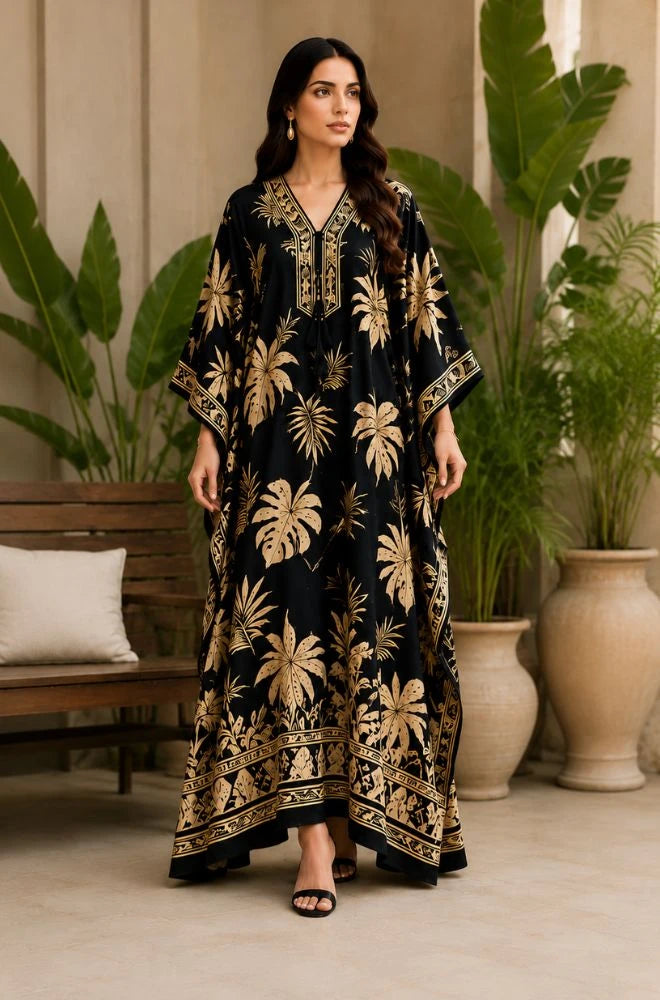 Kaftan Lawn Printed Maxi Shirt - SKT004