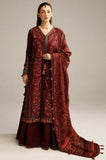 HUSSAIN REHAR - Winter 3PC Dhanak Embroidered Suit - SS0462