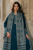 Izel - Winter 3PC Dhanak Embroidered Suit - SS0555