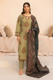Mohagni - 3PC Dhanak Embroidered Shirt With Printed Dupatta and Trouser -SS0983