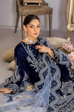 Boraque -Winter 3PC Velvet Embroidered Suit - SS0558